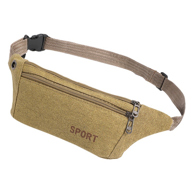 Canvas mobile phone waist bag multi-functional large-capacity ultra-thin close-fitting work site cash register outdoor sports manufacturers wholesale
