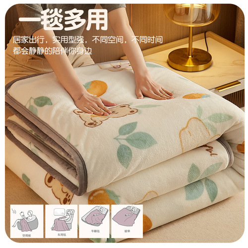 Sofa blanket office lunch break thick blanket quilt winter coral velvet bed warm nap blanket wholesale