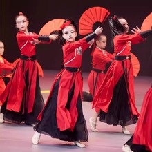 儿童雪龙吟舞蹈服古典舞演出服扇子舞中国舞艺考表演服装宝剑