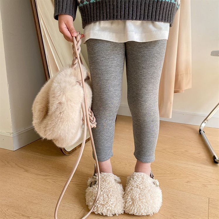 女秋冬款一體絨褲子兒童打底褲冬裝女童加絨彈力外穿長褲童裝0029