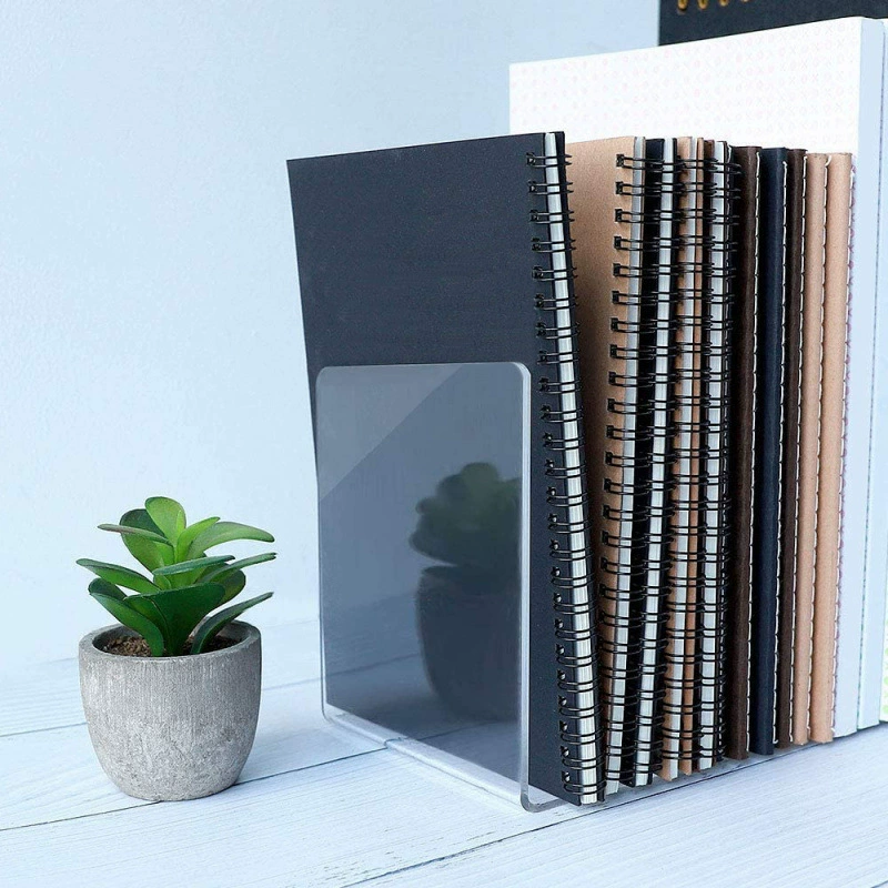 Спотовая трансграничная прозрачная акрилная книжная полка L-образная книжная полка