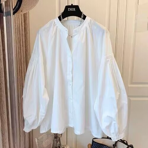 Korean JK shirt, new spring and autumn women's French-style pleated loose shirt top, casual outerwear for women Korean JK shirt, new spring and autumn women's French-style pleated loose shirt top, casual outerwear for women