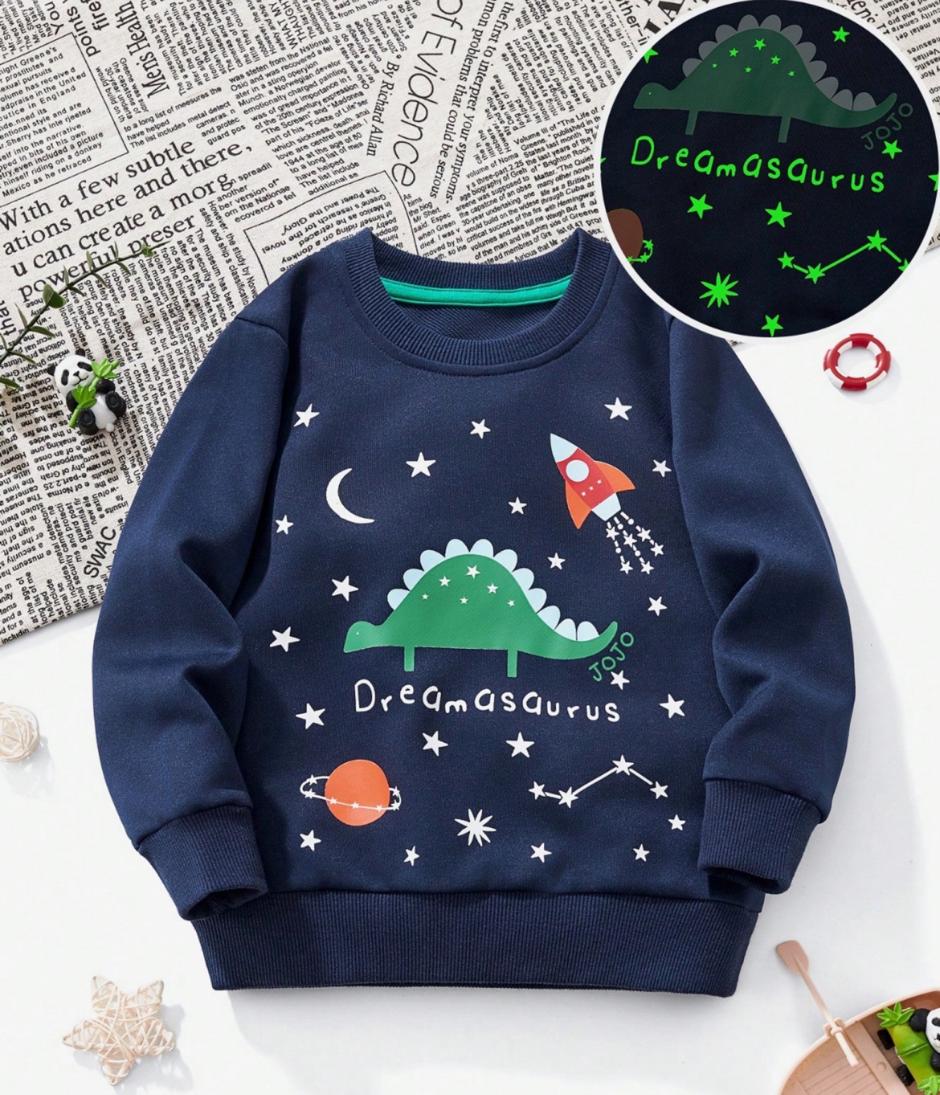 2024 primavera y otoño chaqueta caliente de luz nocturna para niños dibujos animados dinosaurios animales ropa para niños
