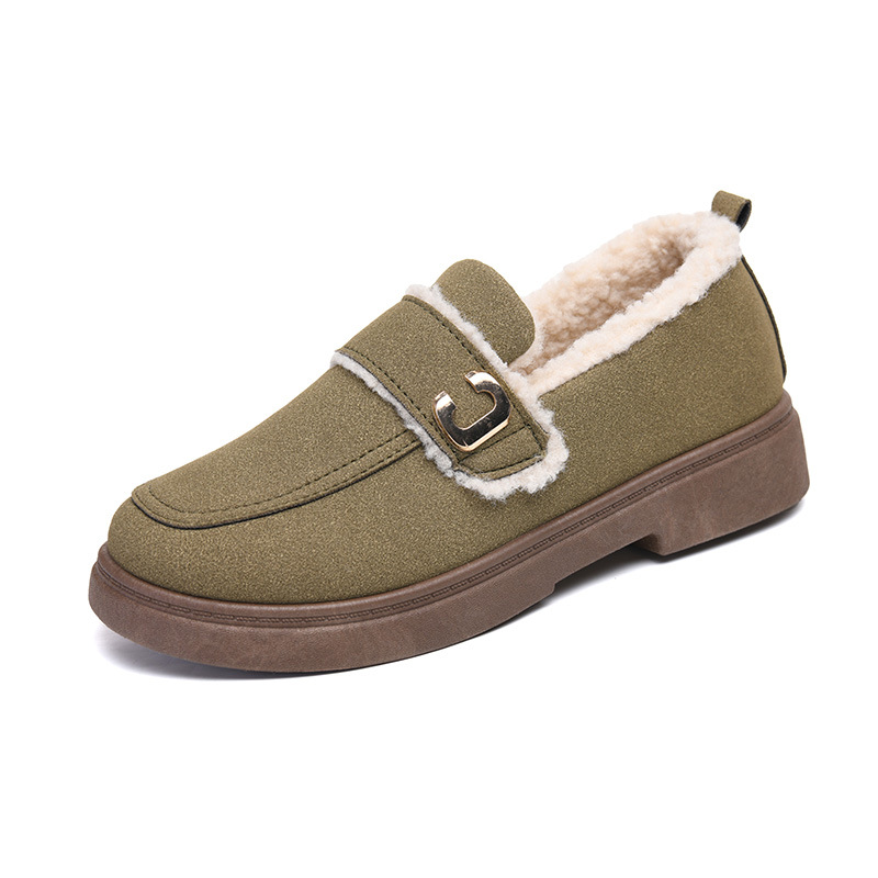 Doudou shoes women's winter models fleece thickened women's casual cotton shoes fashionable and comfortable warm mother shoes_voghion.com