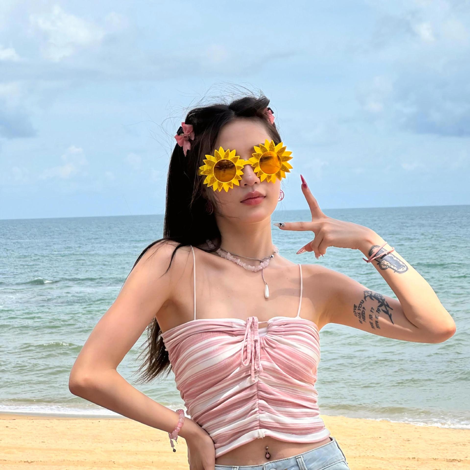 Gafas de Fiesta con Temática Hawaiana, ABS, Divertido, Decorativo, para Fiestas en la Playa y Festivales de Música