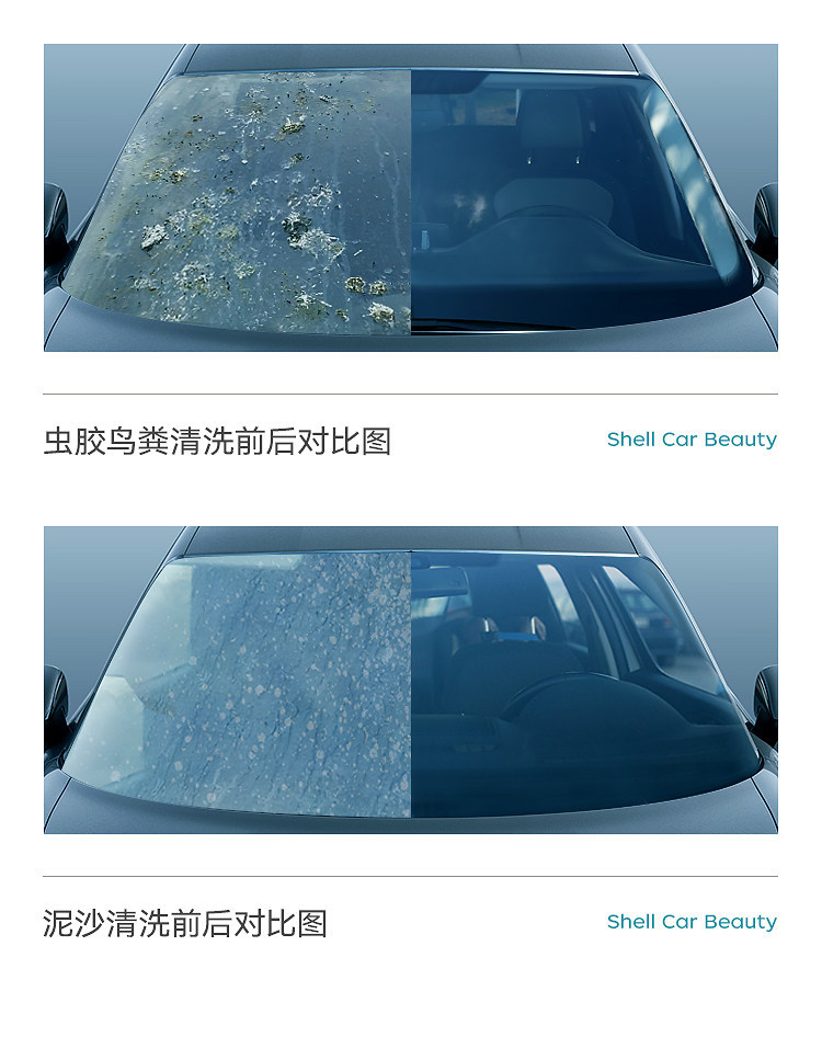 Shell Car Glass Cleaner, Powerful Stain and Oil Film Remover, Concentrated Wiper Fluid, Car-Specific, All-Season, Ethanol-Based