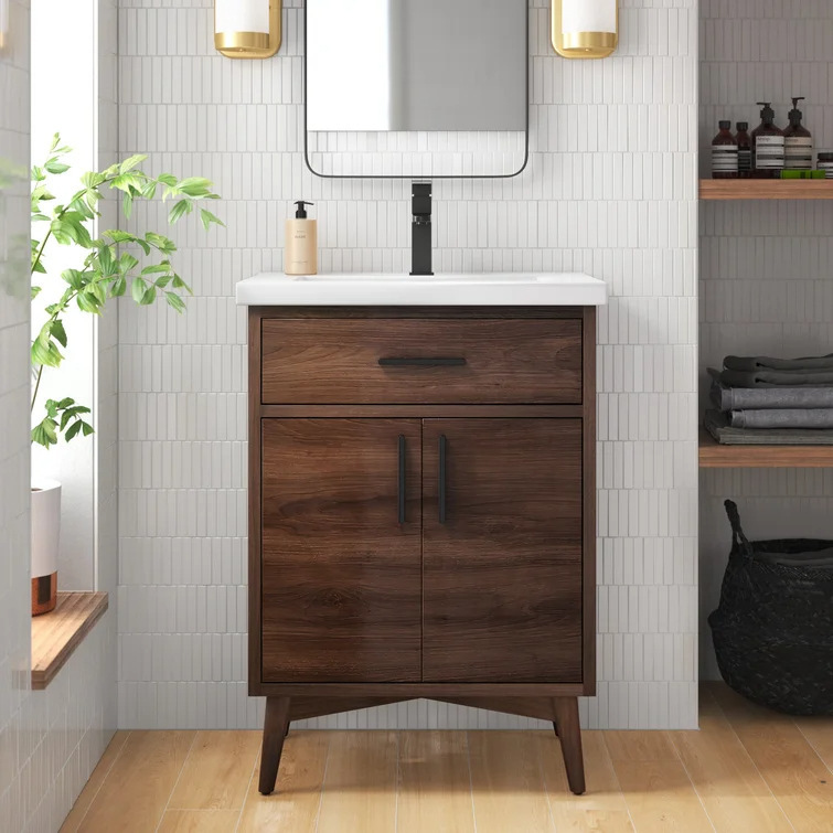 Brown bathroom sink cabinet floor cabinet bathroom storage two doors one pump wholesale design country high feet easy to install Brown bathroom sink cabinet floor cabinet bathroom storage two doors one pump wholesale design country high feet easy to install