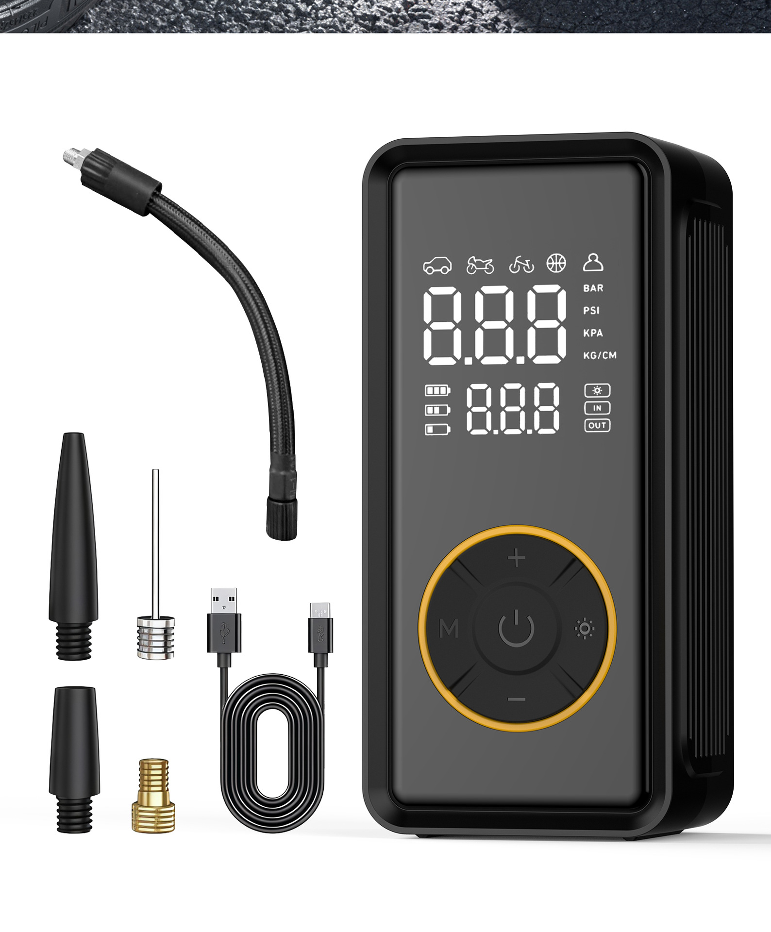 Wireless Car Air Pump Electric Intelligent Portable Car Bicycle Air Pump