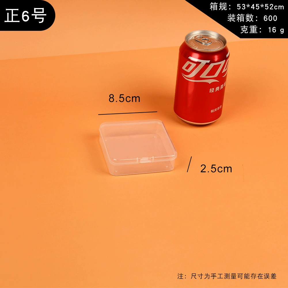 RSNN Square Transparent Plastic Storage Box for Accessories with Beads - Clear Mini Box