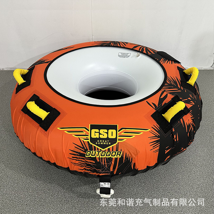 Fábrica de suministro de anillo de tracción de agua de una sola persona, anillo de tracción de esquí de agua de PVC inflado, anillo de tracción de esquí de agua de doble persona