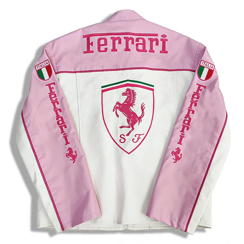 F1 Racing üslubunda dəri motosiklet gödəkçəsi, unisex