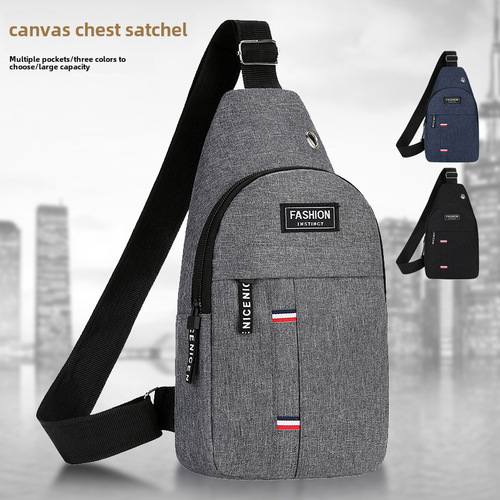 New Men's Chest Bag, Crossbody Bag, Casual Shoulder Bag, Nylon Fabric, Chest Crossbody Bag, Trendy Small Men's Bag