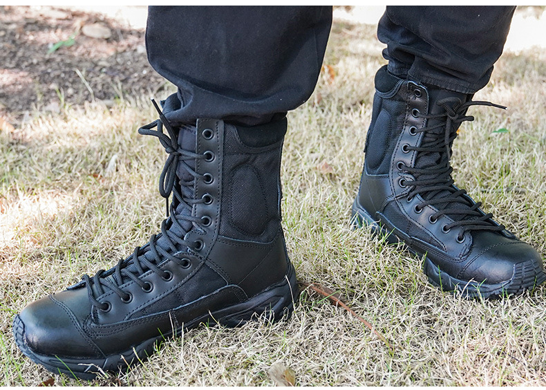 Neue Airborne-Stiefel, atmungsaktive Wanderstiefel für den Sommer, hohe Kampfstiefel für Herren, Outdoor-Wandertrainingsschuhe_voghion.com