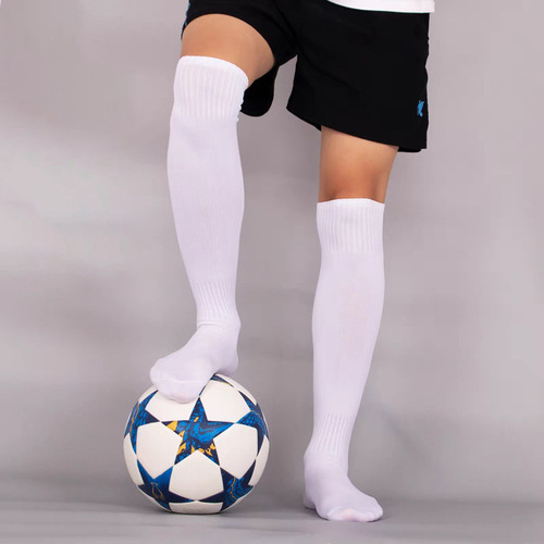 Summer versatile football socks for adults: men's over-the-knee, non-slip, thin, solid-color sports socks for training