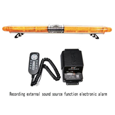 LED Roof Warning Light Long Row Strobe Light 1.7m Flashing Light + Horn + 30-Second Recording Alarm 220R39 (Roof Light)