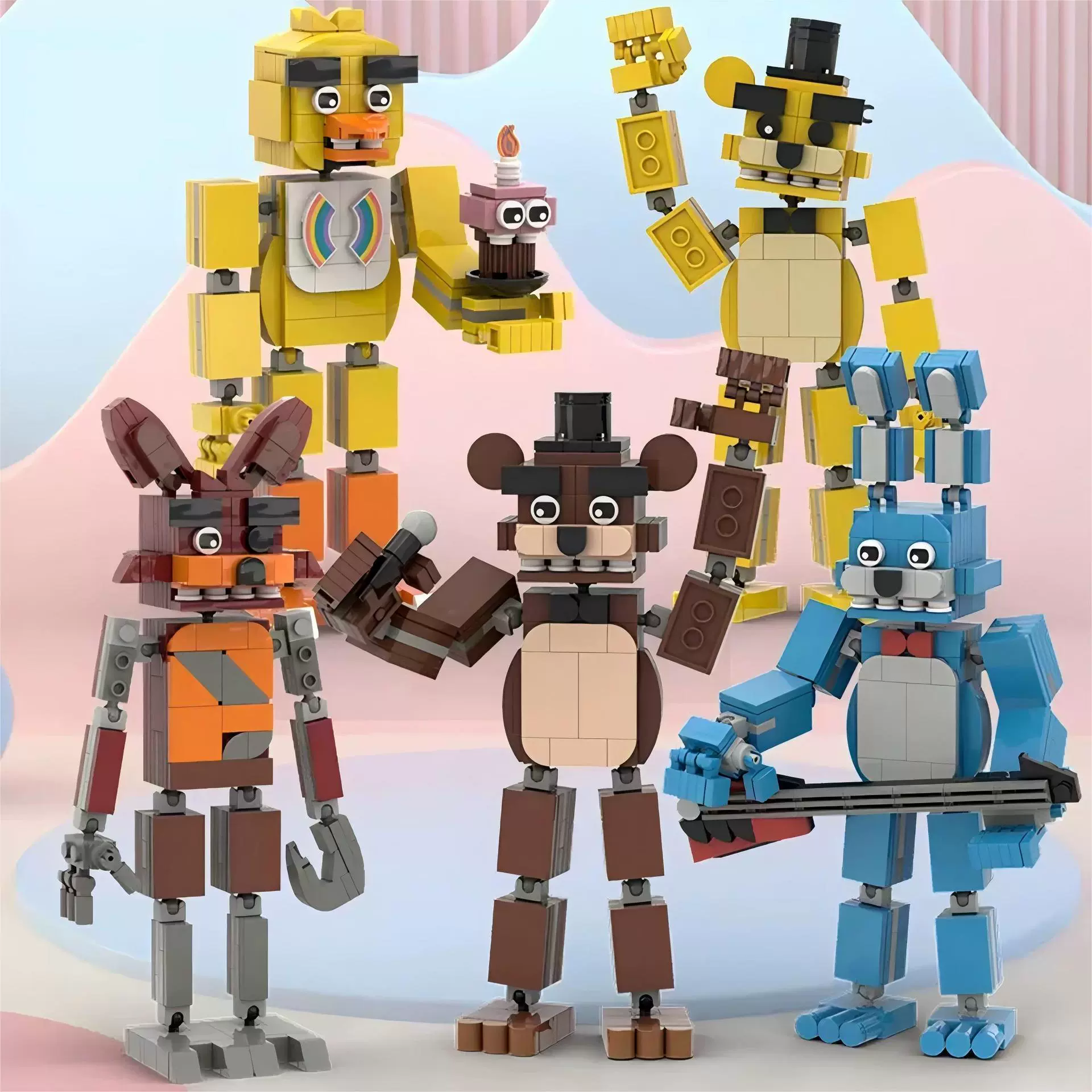 Набор строительных блоков (Lego) — творческие минифигурки, 136–492 деталей, ручная сборка