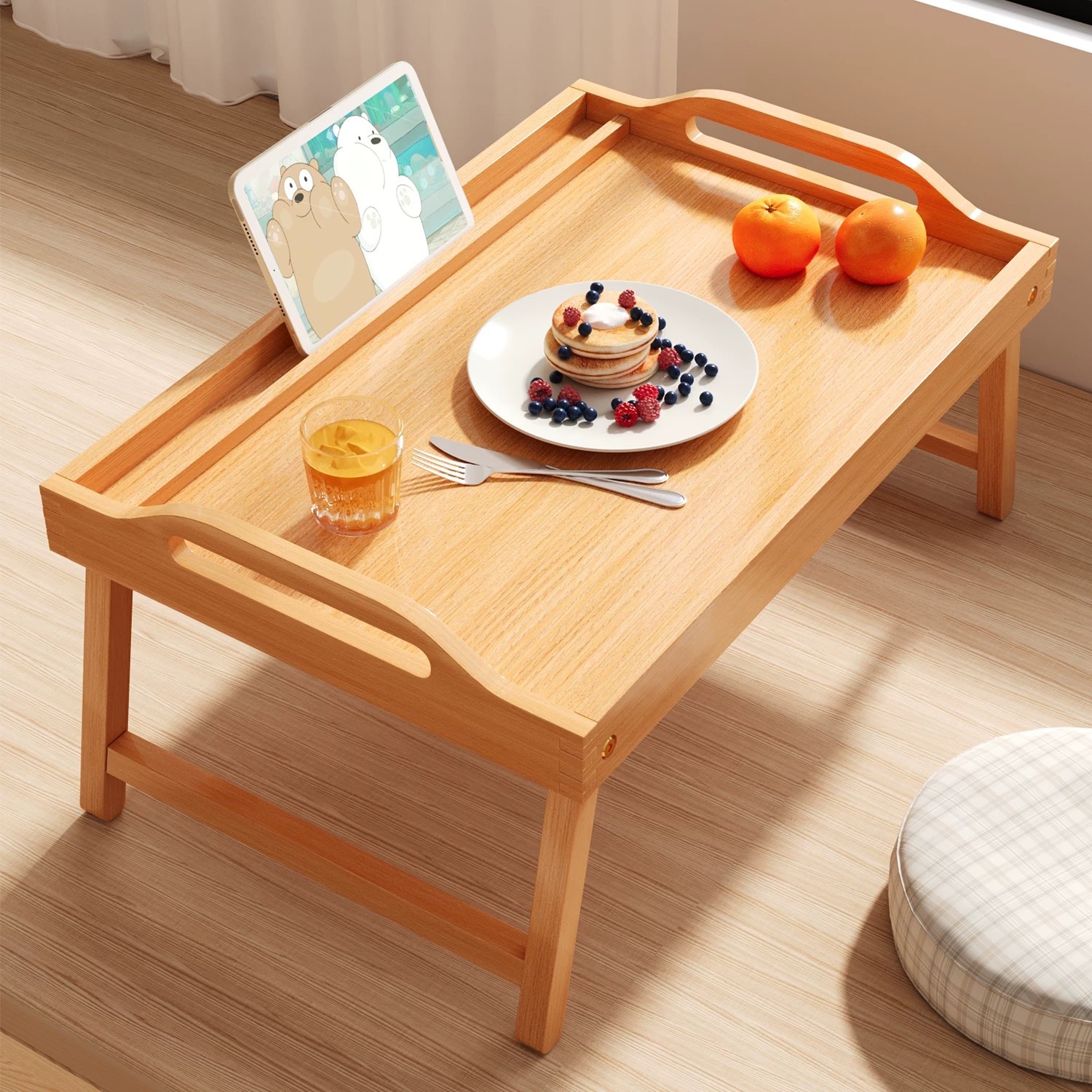 Foldable Japanese-Style Tatami Tea Table for Bay Windows, Bedroom Floor Coffee Table, Low Table, Kang Table, Windowsill Table