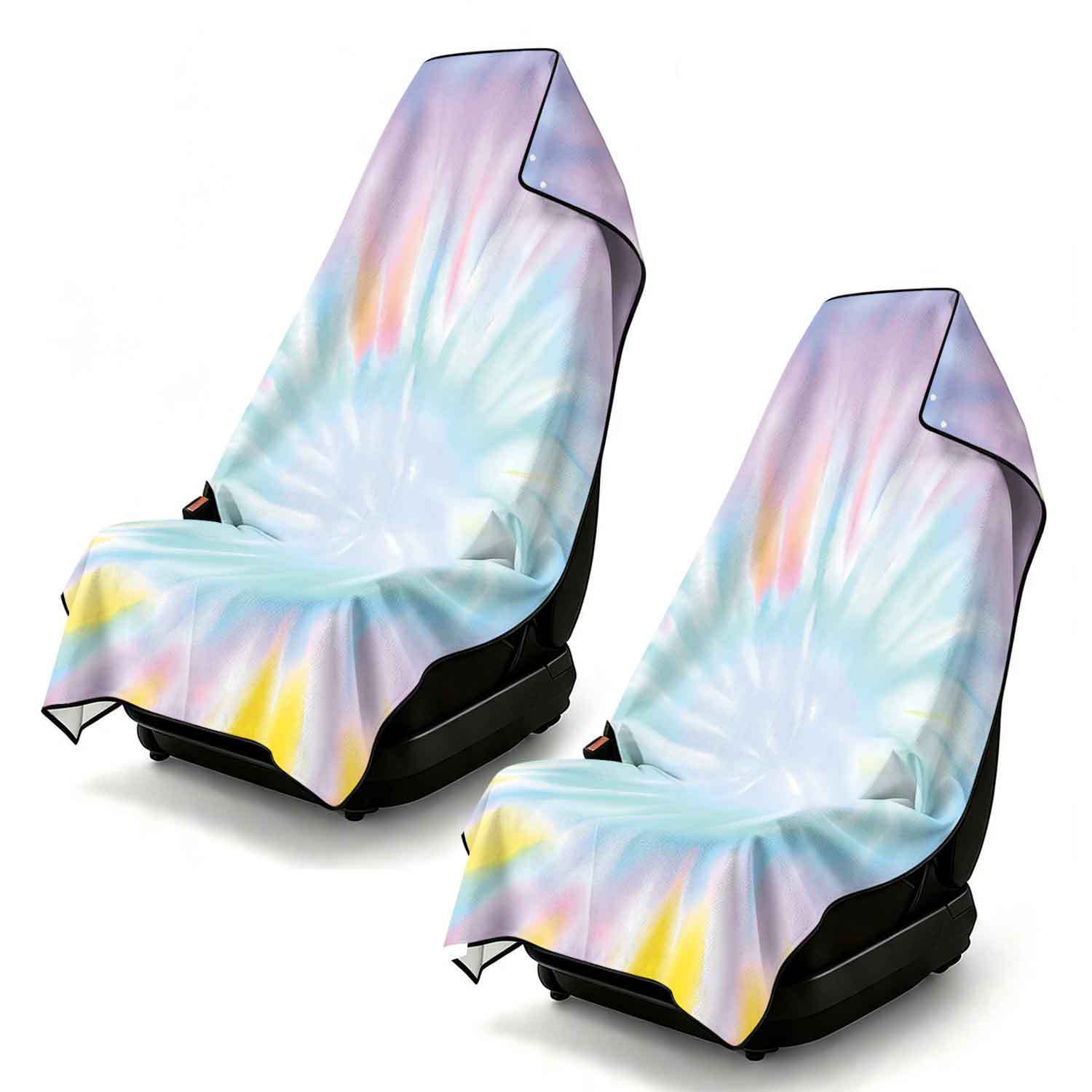 2-piece dual-use car seat cover, ultra-fine fiber, can be used as a beach towel, printed car protective seat cover 6