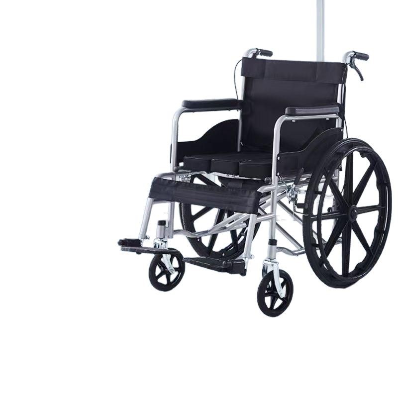 Silla de ruedas de asiento suave para personas mayores, portátil y portátil para personas mayores, carro de scooter, silla de ruedas manual de almacenamiento plegable