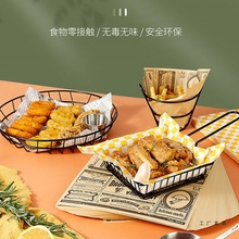 美式防油纸垫纸吸油纸厨房油炸小吃隔油纸烘焙餐盘薯条炸鸡包装纸