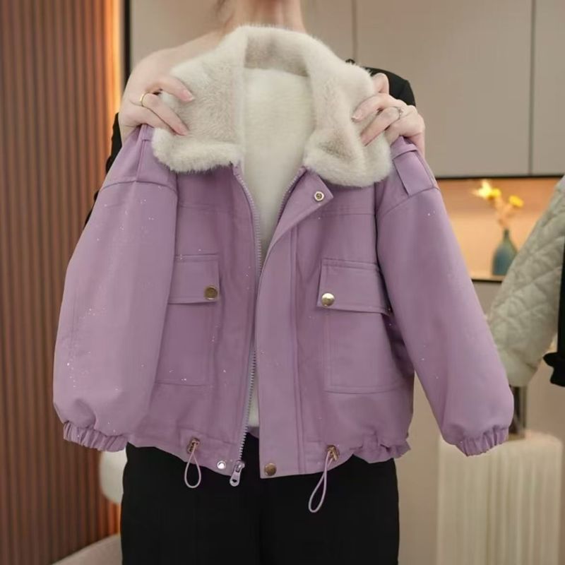 女童冬装外套加绒加厚2025新款儿童洋气棉衣韩版派克服棉服|undefined