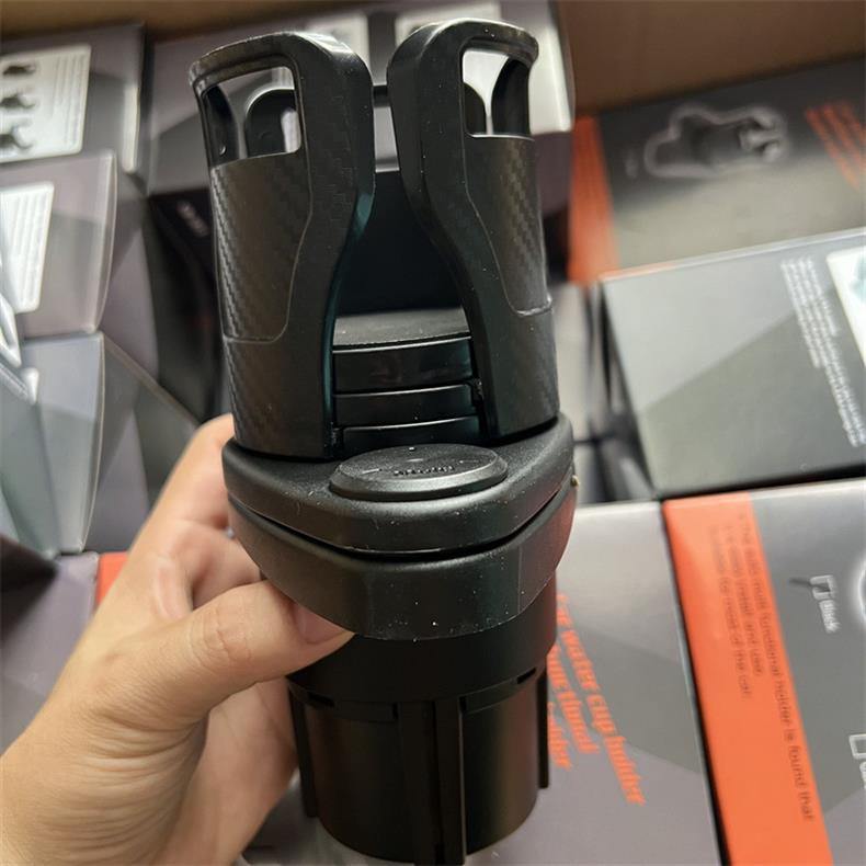 Cross-Border Hot-Selling Multifunctional Car Water Cup Holder, One-Point-Two Rotatable and Stretchable Carbon Fiber Car Beverage Holder