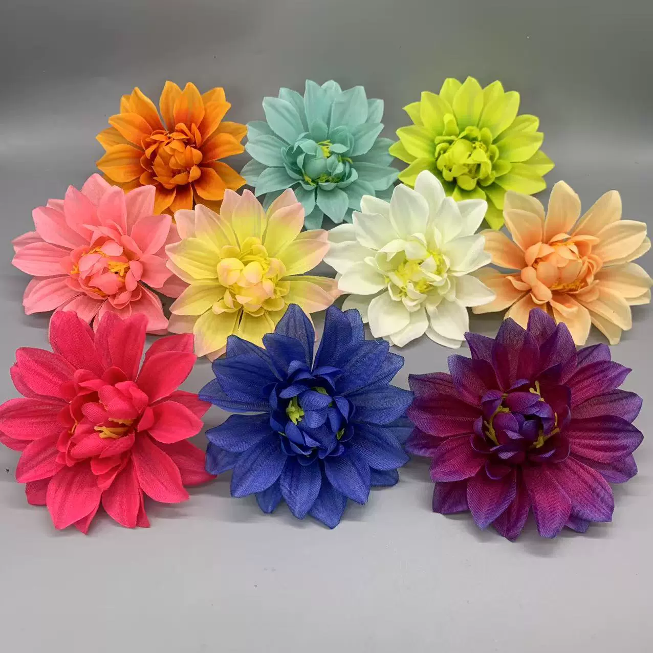 仿真花大丽花8cm婚庆花材古风汉服花卉头饰旗头DIY装饰配花花朵