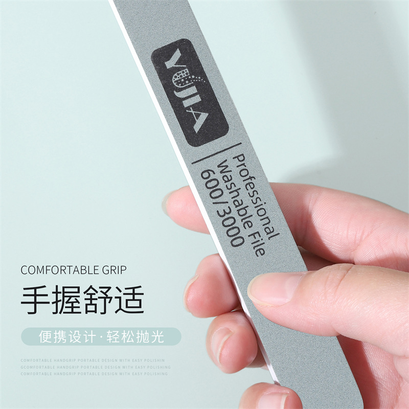 YUJIA nail art verde y blanco tira de pulido de doble cara 600/3000 Wenwan tira de pulido para frotar barra de plata venta directa de fábrica