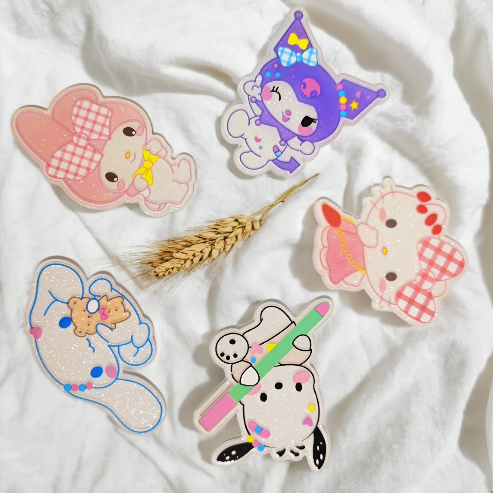 [Large Size] Acrylic Creative Sanrio Patch DIY Hairpin Brooch Refrigerator Magnet Jewelry Accessories Wholesale