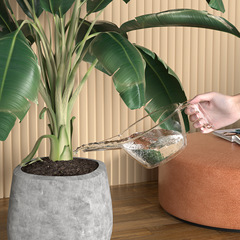 Over-the-top purchase unbreakable PET plastic thickened water ladle household water scoop transparent long-handled spoon wholesale