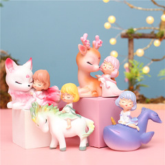 Ancient Mythology Blind Box Figurines, Resin Crafts, Cartoon Decorations, Creative Animal & Girl Designs, Cake Ornaments, Car Accessories