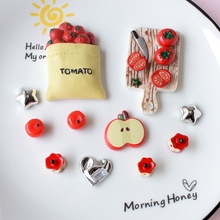 热销小红书同款番茄苹果树脂配件洞洞鞋diy配件厂家批发p1774