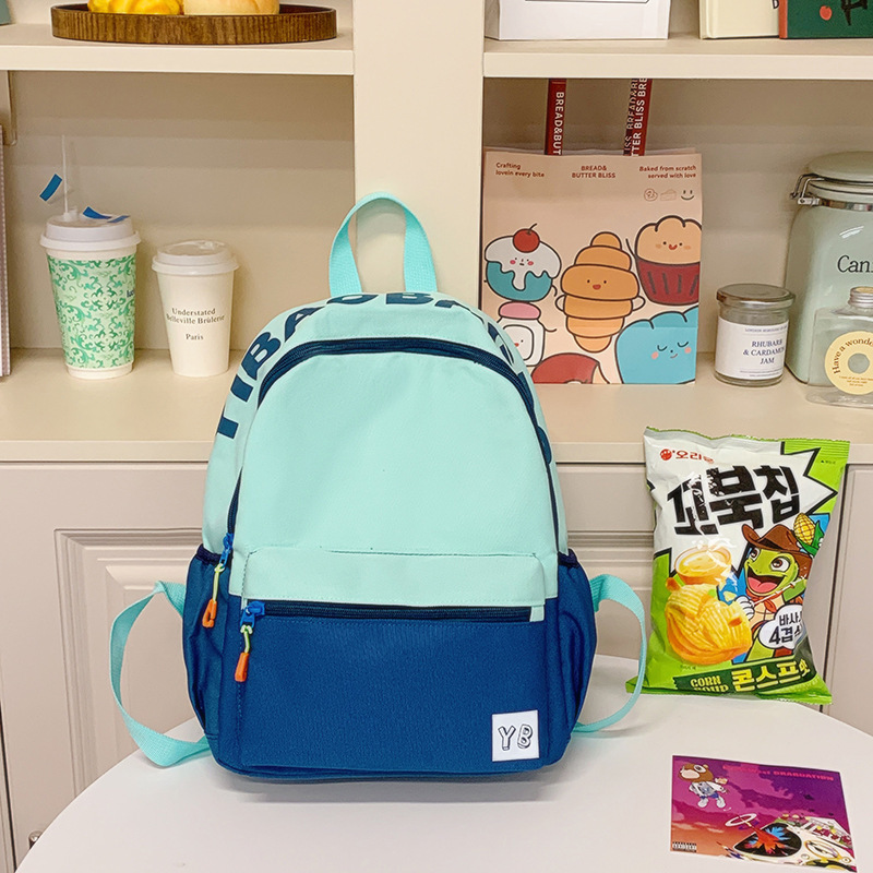 撞色可爱书包儿童女生小学生轻便拼色双肩包高颜值幼儿园出游背包|undefined