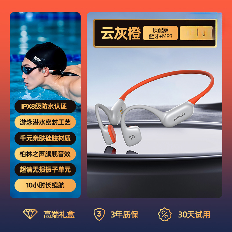 真骨传导蓝牙耳机运动型跑步专用骑行防水不入耳游泳挂耳式新款SZ|undefined
