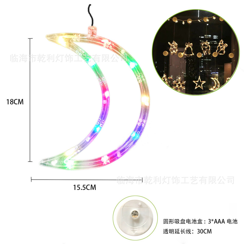 LED decoración de Navidad lámpara de succión muñeco de nieve árbol de Navidad lámpara de la batería ins viento ventana diseño caja de la batería forma lámpara colgante