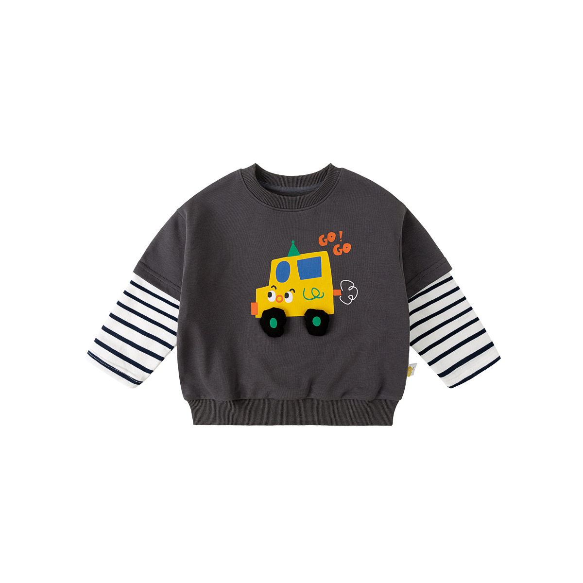 Dudu Family Boys' Sweater Spring and Autumn Round Neck Girls' Pullover Spring New Baby Top Baby Clothes Children's Clothing