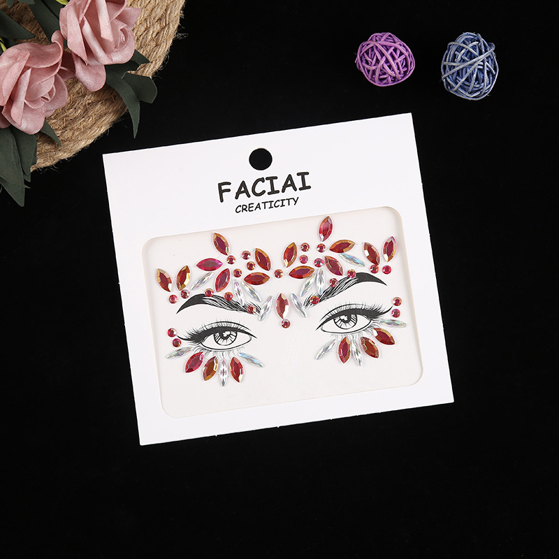 18g Weight 1 Set Quantity Masquerade, Party, Stage Occasion Acrylic Material Geometric Pattern Handmade Craft Geometric Arylic Tattoos & Body Art 1 Set 4