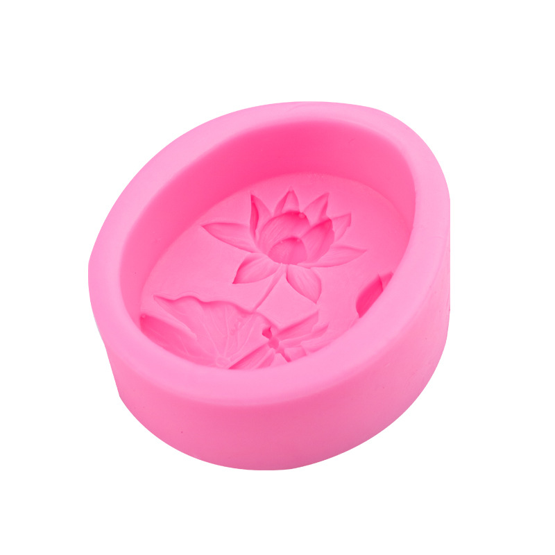 Loto hoja de loto libélula patrón molde silicona jabón hecho a mano creativo yeso aromaterapia