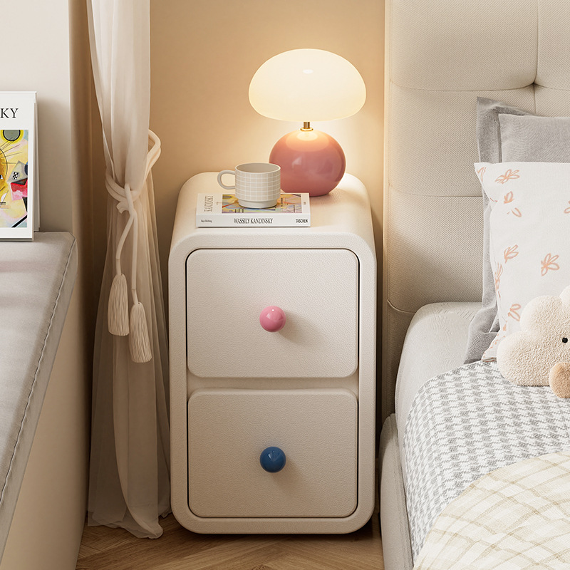 Bedside Table Home Bedroom Dopamine Children's Girl's Boy's Solid Wood Storage Cabinet Creative Cute Storage Rack