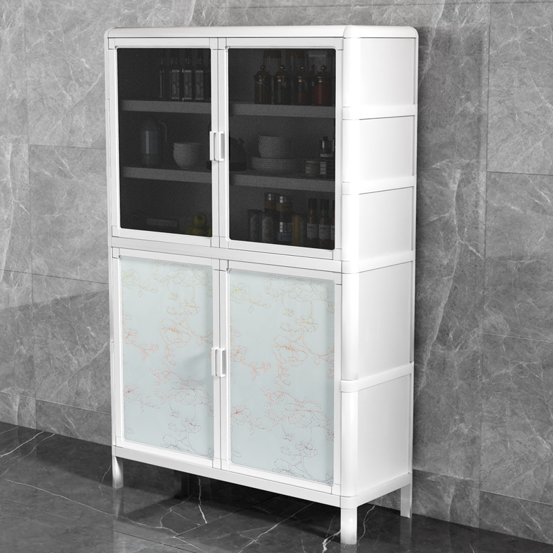 Gabinete de comedor de acero inoxidable 304 malla transpirable armario de piso armario de cocina armario de almacenamiento armario de almacenamiento