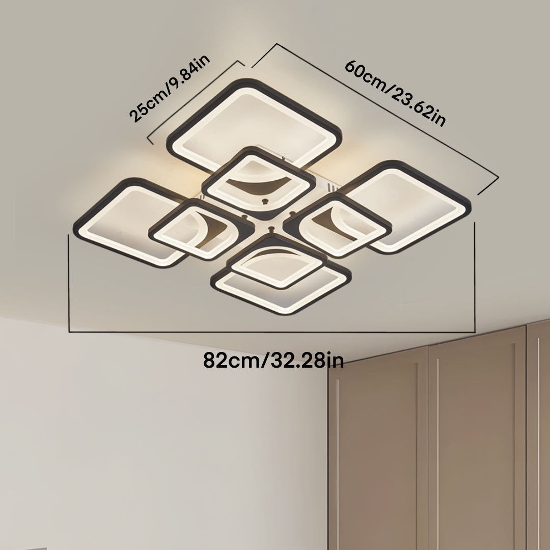 Lámpara de Techo LED Moderna de Aluminio e Hierro con Luz Tricolor para Sala de Estar y Dormitorio image 41
