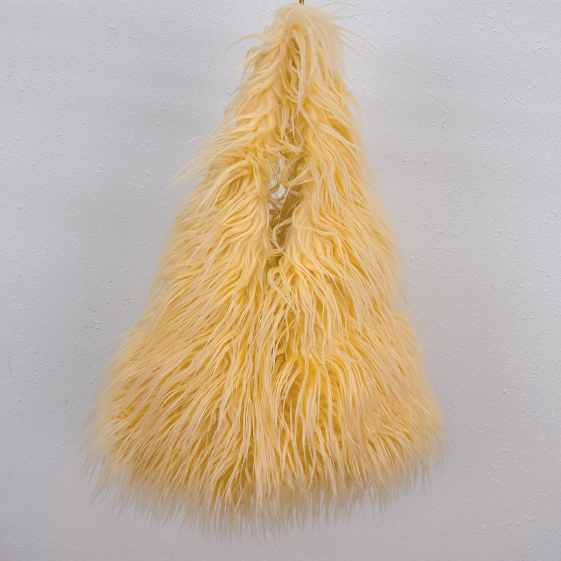 2023 europeo y americano transfronterizo nueva bolsa de gran capacidad de la bolsa de piel sintética de lana de playa de felpa bolsa de piel femenina