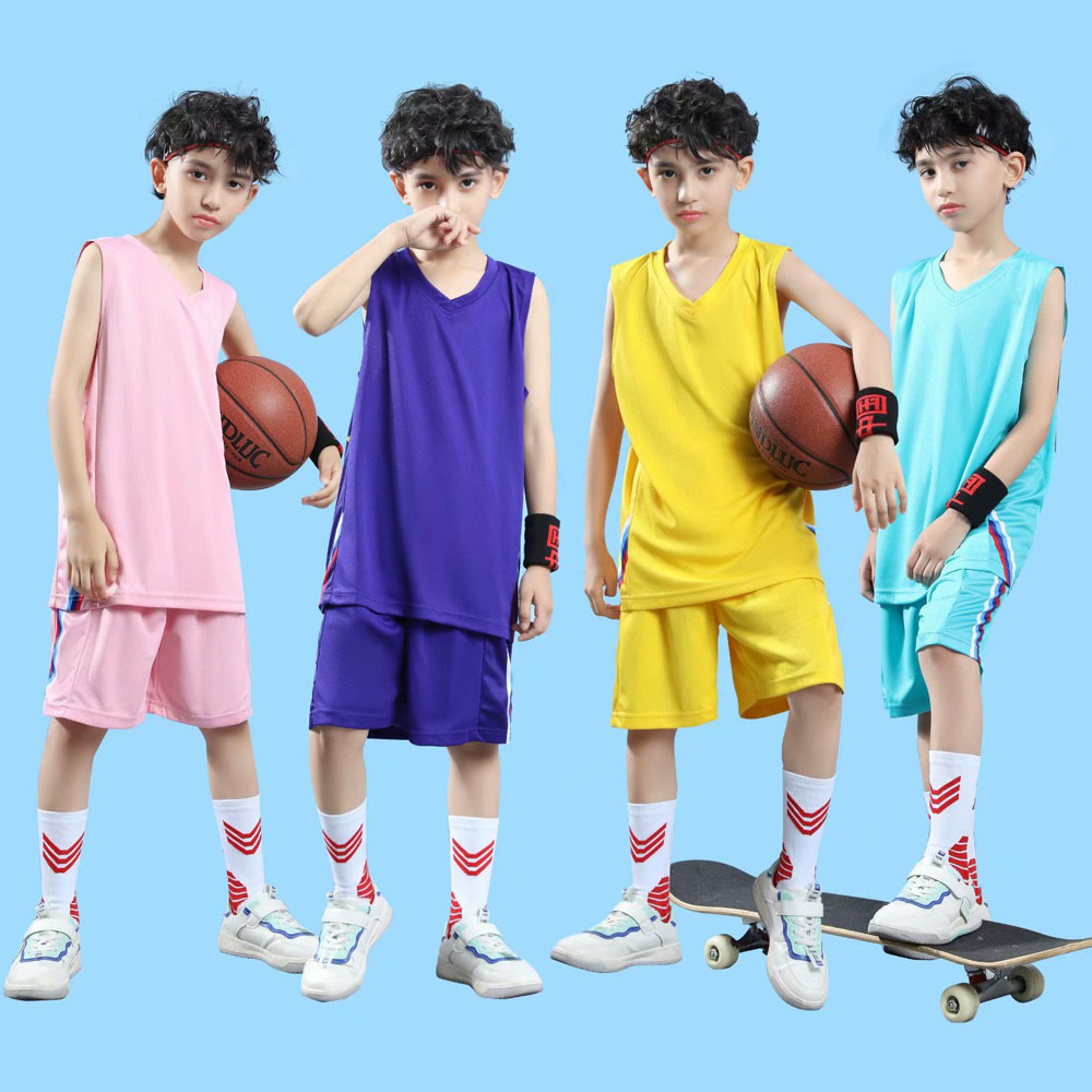 New Basketball Suit Men's Children's Ball Suit Summer Sports Vest Training Camp Printing and Printing Breathable Competition Team Uniform