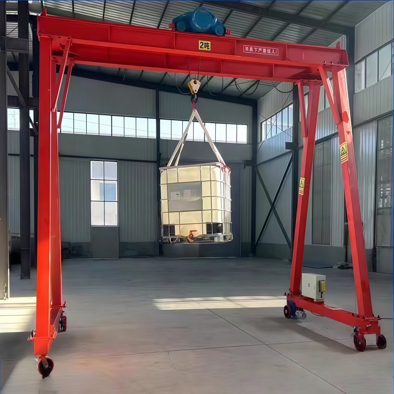 双梁门式起重机电动万向龙门吊无轨道单梁葫芦门式吊架双梁龙门架