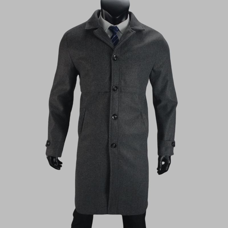 Herrenbekleidung Version Neue Woll Herrenmantel Langer Mantel Hot Order Große Größe Einreiher_voghion.com