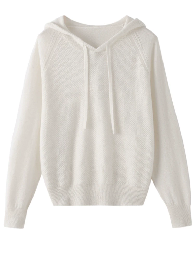 Кашемировый теплый свитер с капюшоном для отдыха, oversize
