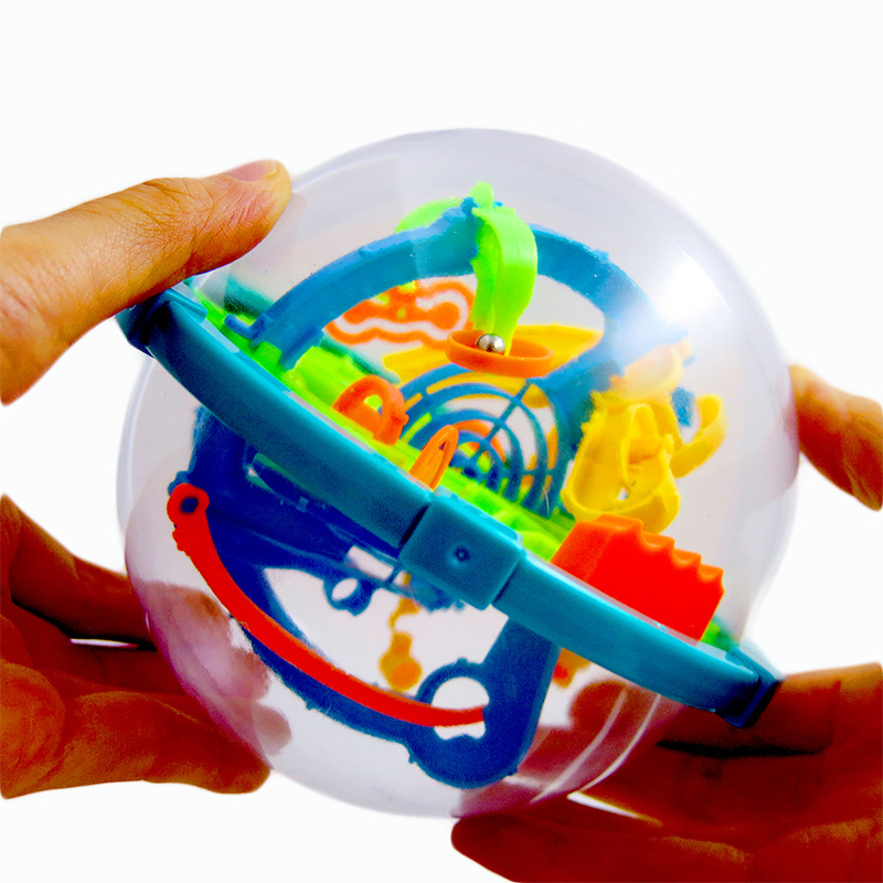 Bola de equilibrio Qizhi para niños Bola de laberinto Bola de concentración de juguete Entrada de mano Laberinto Bola de laberinto de 100 pases