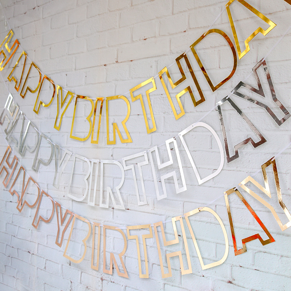 Birthday Cute Letter Paper Holiday Party Banner display picture 4