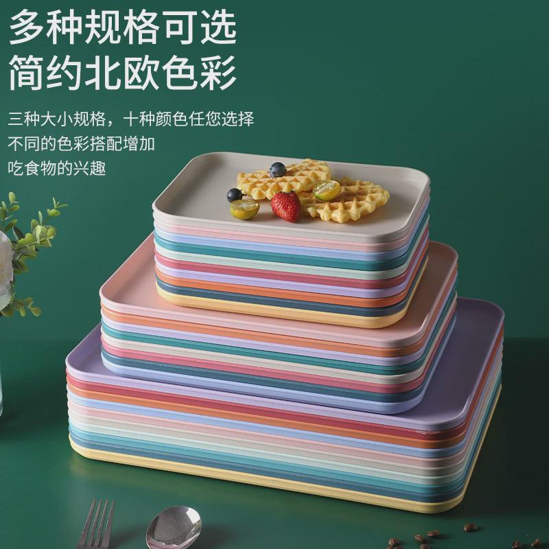 2 Size Plastic Fruit Dessert Tray Desktop Food Storage Plate