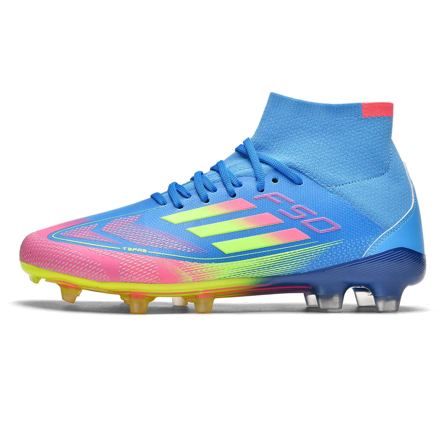 2025 zapatos de fútbol nuevos jóvenes hombres y mujeres antideslizantes nuevos transfronterizos AG clavos largos césped estudiantes fábrica de comercio exterior